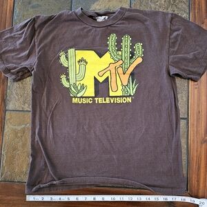 Youth size 16, MTV, brown, tshirt